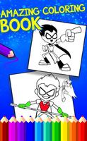 Teen titans Coloring Book Affiche
