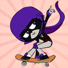 Raven and teen skateboard tita biểu tượng