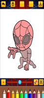 Coloring Spider Hero capture d'écran 3