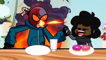 Whitty Vs Carol - Pink Vs Black Food Challenge FNF poster