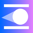 Cross or bounce color ball icon