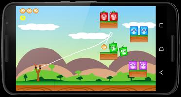 Knockdown blocks fruits slingshot تصوير الشاشة 1