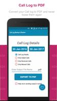 Call Log PDF Backup & Restore capture d'écran 1