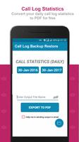 Call Log PDF Backup & Restore ảnh chụp màn hình 2