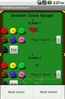 Snooker Score Keeper اسکرین شاٹ 1