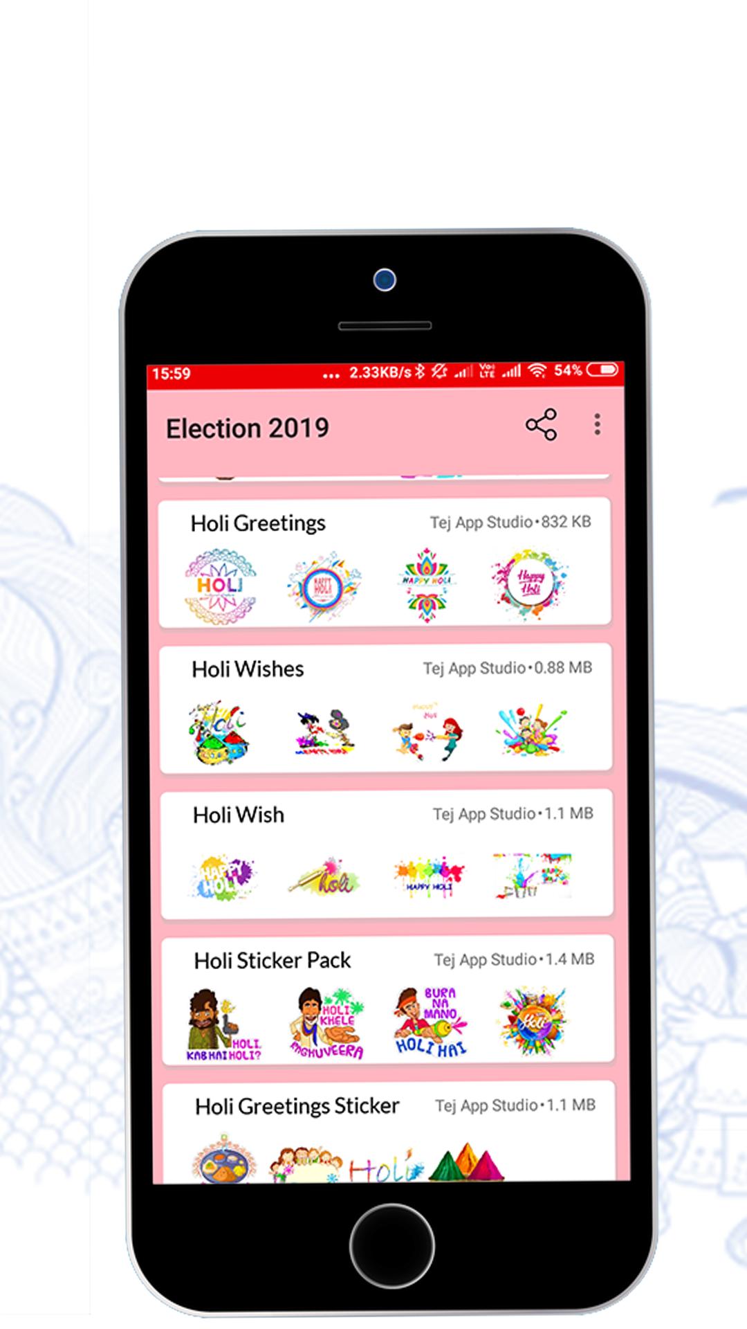Holi Greetings Sticker For Whatsapp Wa Stickers For Android