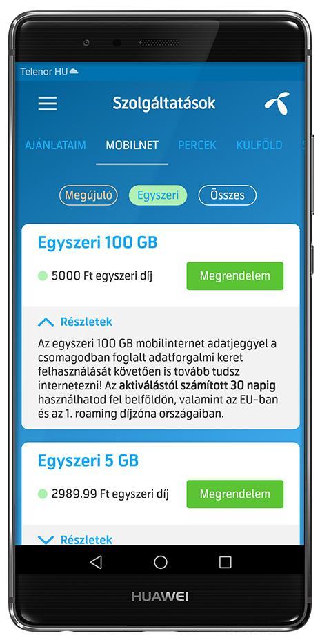 Telenor 2 díjzóna