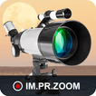 ampliação de zoom telescópio