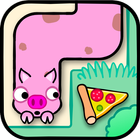 One line - Hungry Animals أيقونة