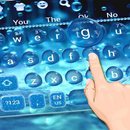 Theme Keyboard  Blue Glass Water Live 3D APK