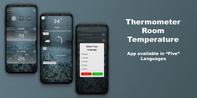 Thermometer Room Temperature الملصق