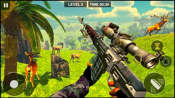 Deer gry myśliwskie: gry Sniper Hunter plakat