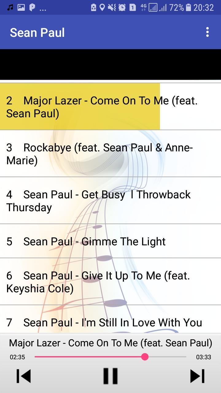 Sean paul MP3 songs APK for Android Download