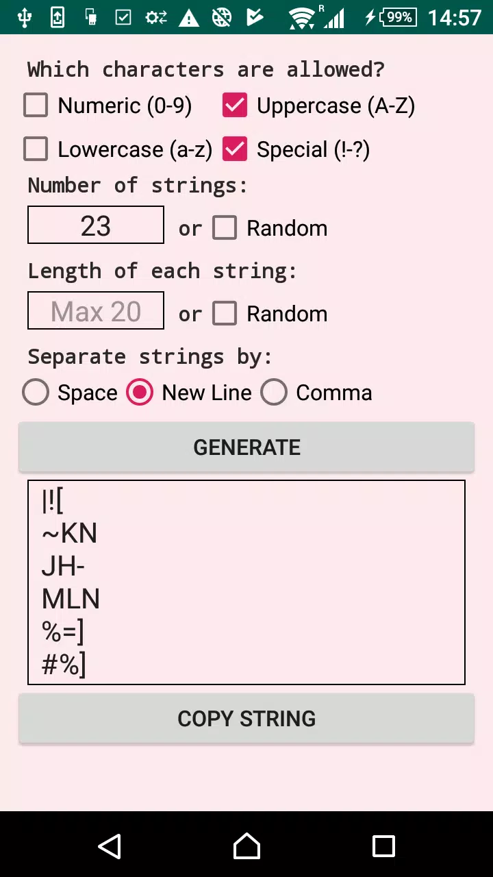 Random String Generator for Android - APK Download
