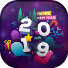 New Year 2019 Live Wallpaper - New Year Theme icône