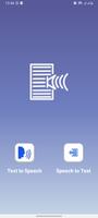 Text to speech and speech to text Cartaz