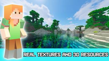 Textures for Minecraft PE 3D syot layar 3