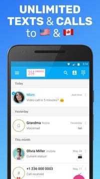 Text Me: Text Free, Call Free, Second Phone Number 海报