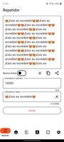 Repetidor de texto Poster