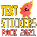 Cute Fire Text Sticker for WA Chat & WAStickers APK