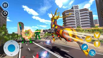 Deer Simulator : Deer Robot Car Transforming Games постер