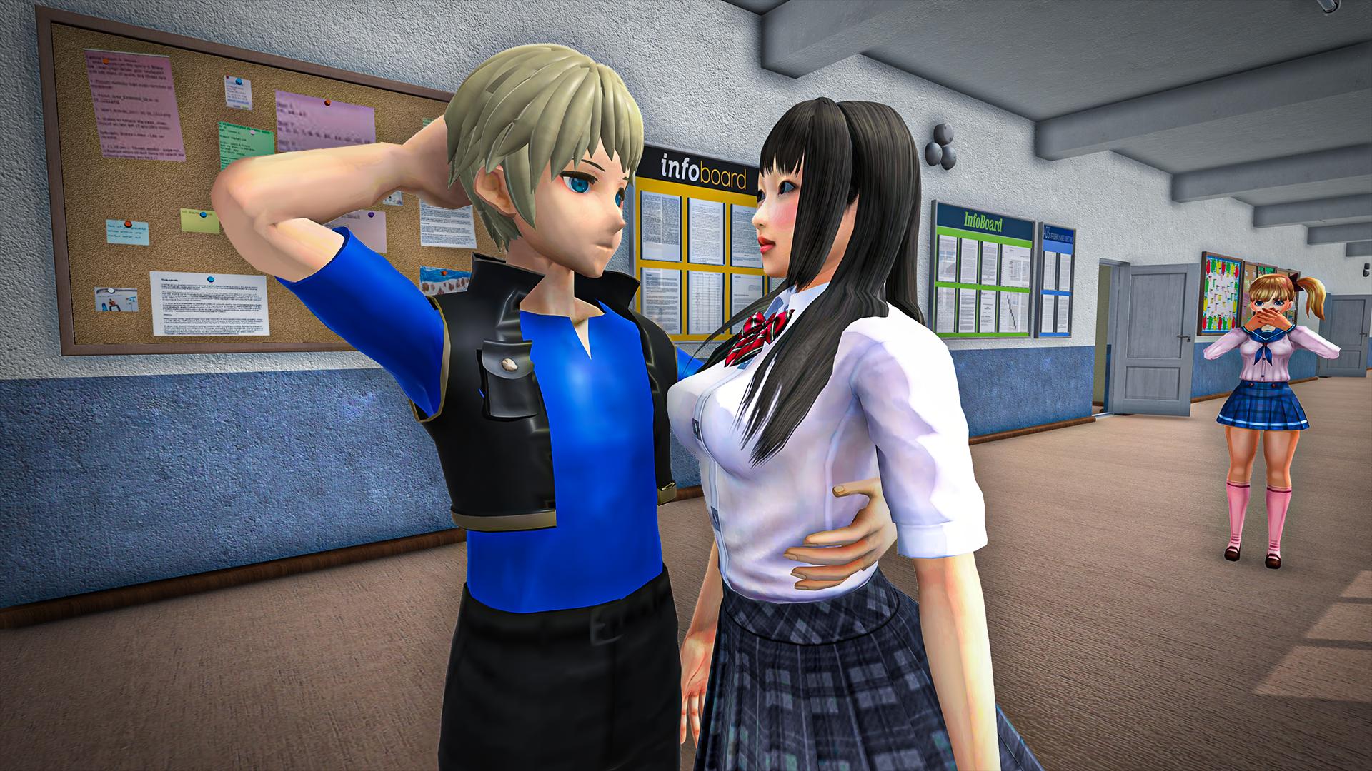 Anime High School Girl Simulator: Yumi School Life স্ক্রিনশট 3.