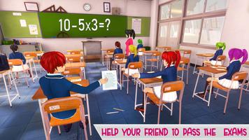 Anime School Life Simulator imagem de tela 1