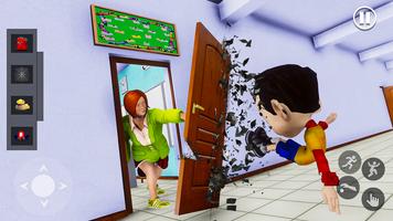 Scary Evil Teacher Sim 3D poster