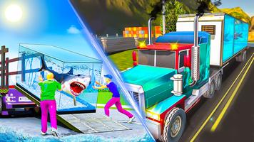 Sea Animals Cargo Truck Transport : Driving Game Affiche