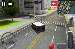 City Ambulance Driving 3D Affiche