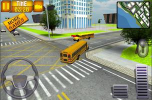 School Bus Pick Up Driving 3D Affiche