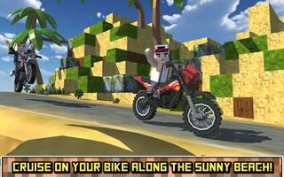 Blocky Motorbike Summer Breeze-poster
