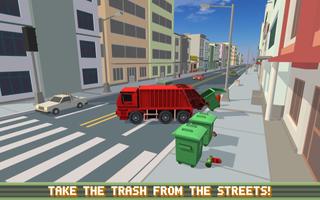 Blocky Garbage Truck SIM PRO screenshot 3