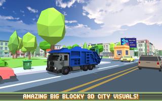 Blocky Garbage Truck SIM PRO plakat