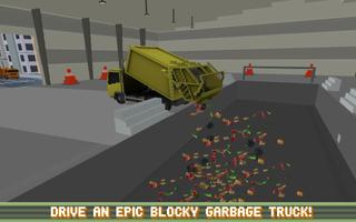 Blocky Garbage Truck SIM PRO ảnh chụp màn hình 1