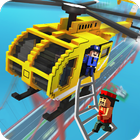 Blocky Helicopter City Heroes icône
