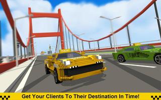 پوستر Crazy Taxi Driver Blocky Cab