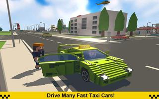Crazy Taxi Driver Blocky Cab capture d'écran 2