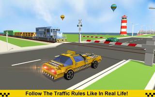 برنامه‌نما Crazy Taxi Driver Blocky Cab عکس از صفحه