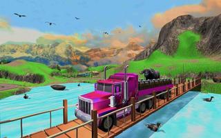 farm animal cargo transport hill climb poster