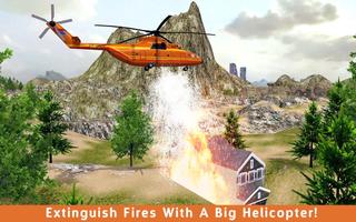 hélicoptère feu vigueur Affiche