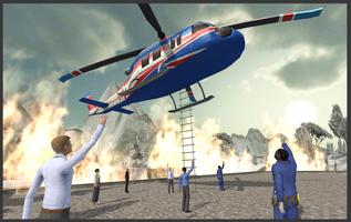 Hélicoptère de secours Colline Affiche