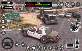 Highway Police Car Chase Game Affiche