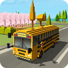School Bus Game Blocky World icône