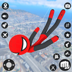 StickMan Rope Hero Spider Game simgesi