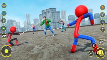 StickMan Rope Hero Spider Game ภาพหน้าจอ 3