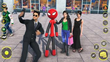 StickMan Rope Hero Spider Game ภาพหน้าจอ 1