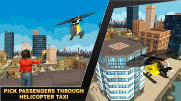 Smart City Taxi Helicopter Driving Simulator capture d'écran 3