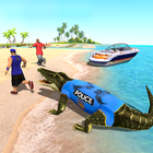 US Police Crocodile Simulator 2019: Beach Attack🐊 icône