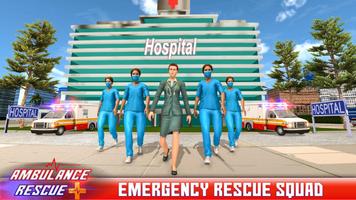 Ambulance Rescue Emergency Driver: City Duty पोस्टर
